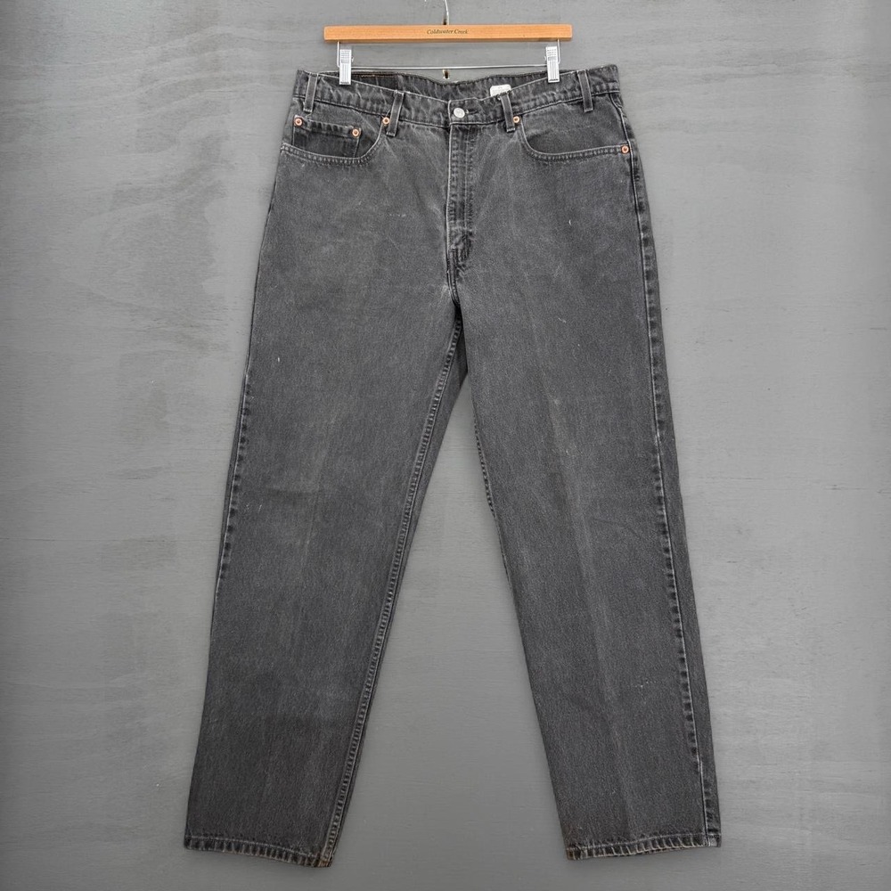 Vintage Levi's 550‎ Relaxed Fit Jeans Black Faded 1998 Denim 36 x 31